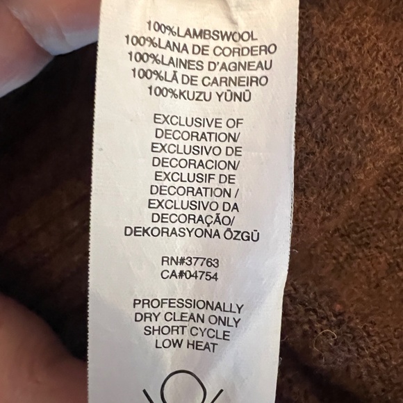 Original Penguin by Munsingwear 100% Lambswool V-neck Brown Sweater, Size XXL - Picture 10 of 10